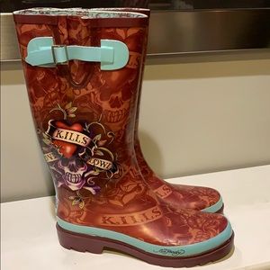 Ed Hardy Rain Boots